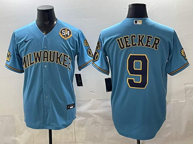 Men 2026 Milwaukee Brewers #9 Uecker blue Game Nike MLB Jersey 0403002->milwaukee brewers->MLB Jersey